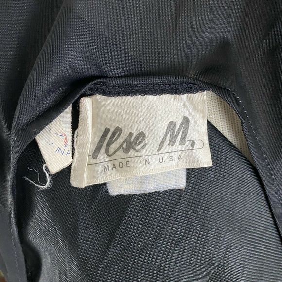 Vtg ILSE M. Midi Flared Dress Animal print Black - Picture 10 of 10